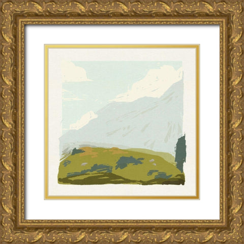 Alpine Ascent II Gold Ornate Wood Framed Art Print with Double Matting by Green, Jacob