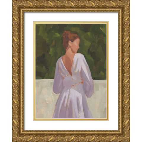 In the Garden II Gold Ornate Wood Framed Art Print with Double Matting by Green, Jacob