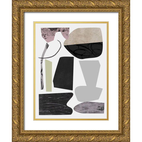 Underground Shapes VIII Gold Ornate Wood Framed Art Print with Double Matting by Wang, Melissa