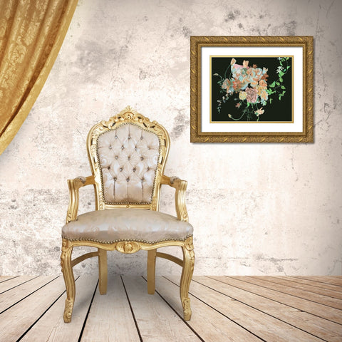 Blooming in the Dark II Gold Ornate Wood Framed Art Print with Double Matting by Wang, Melissa