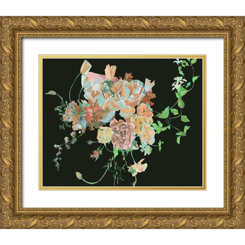 Blooming in the Dark II Gold Ornate Wood Framed Art Print with Double Matting by Wang, Melissa
