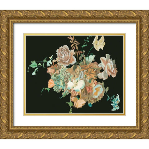 Blooming in the Dark III Gold Ornate Wood Framed Art Print with Double Matting by Wang, Melissa