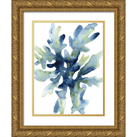 Liquid Coral IV Gold Ornate Wood Framed Art Print with Double Matting by Vess, June Erica