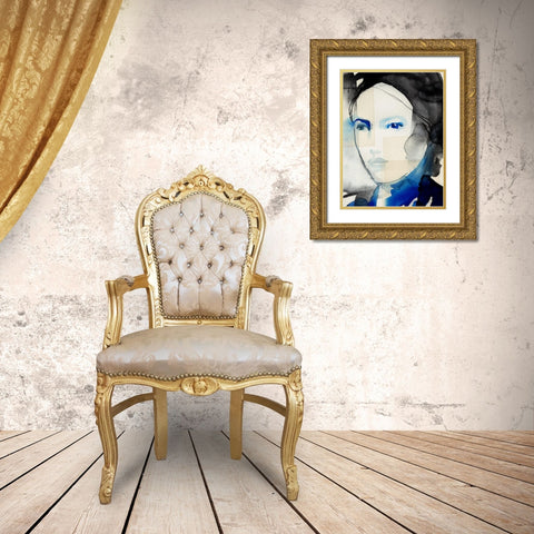 Tildas Gaze II Gold Ornate Wood Framed Art Print with Double Matting by Parker, Jennifer Paxton