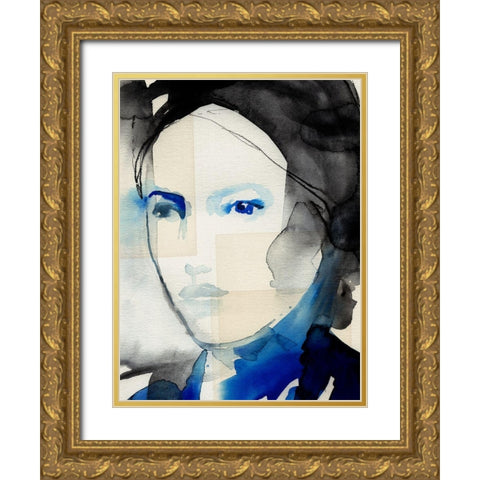 Tildas Gaze II Gold Ornate Wood Framed Art Print with Double Matting by Parker, Jennifer Paxton