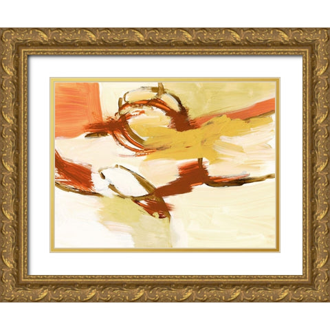 Saffron and Sienna II Gold Ornate Wood Framed Art Print with Double Matting by Barnes, Victoria