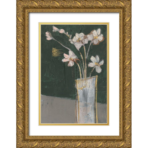 Textured Still Life II Gold Ornate Wood Framed Art Print with Double Matting by Goldberger, Jennifer