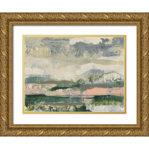 Textured Horizon I Gold Ornate Wood Framed Art Print with Double Matting by Goldberger, Jennifer