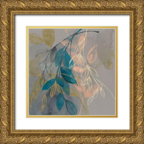 Layers of Branches II Gold Ornate Wood Framed Art Print with Double Matting by Goldberger, Jennifer