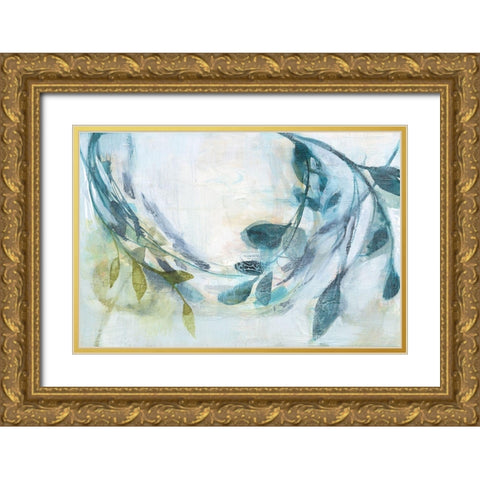 Branches and Shadows II Gold Ornate Wood Framed Art Print with Double Matting by Goldberger, Jennifer