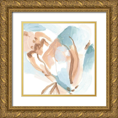 Abstracted Shells I Gold Ornate Wood Framed Art Print with Double Matting by Vess, June Erica