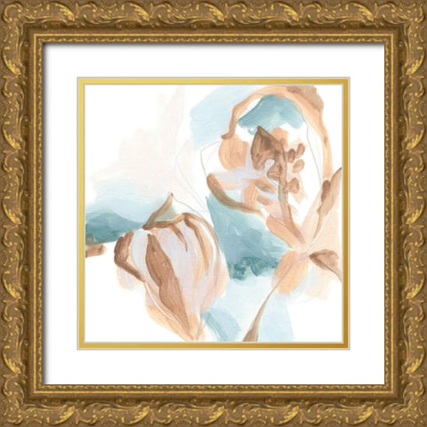 Abstracted Shells IV Gold Ornate Wood Framed Art Print with Double Matting by Vess, June Erica