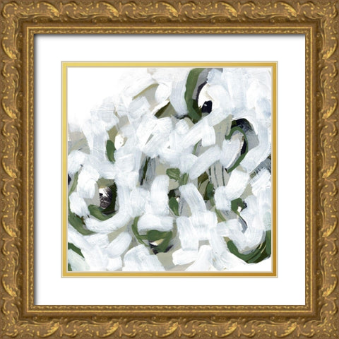 Snow Lichen I Gold Ornate Wood Framed Art Print with Double Matting by Vess, June Erica