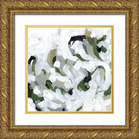 Snow Lichen II Gold Ornate Wood Framed Art Print with Double Matting by Vess, June Erica
