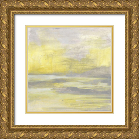 Citron Shore I Gold Ornate Wood Framed Art Print with Double Matting by Vess, June Erica