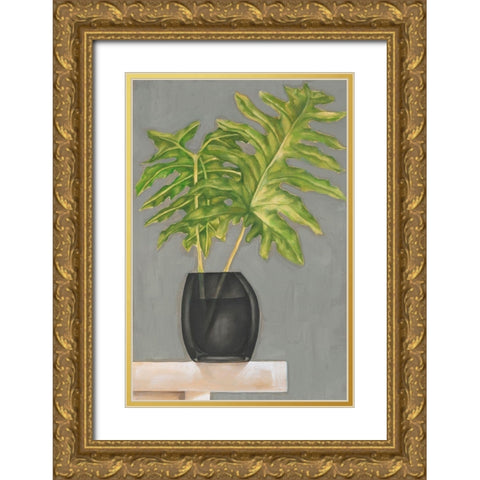 Frond in Vase II Gold Ornate Wood Framed Art Print with Double Matting by Goldberger, Jennifer