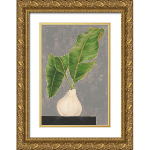 Frond in Vase III Gold Ornate Wood Framed Art Print with Double Matting by Goldberger, Jennifer