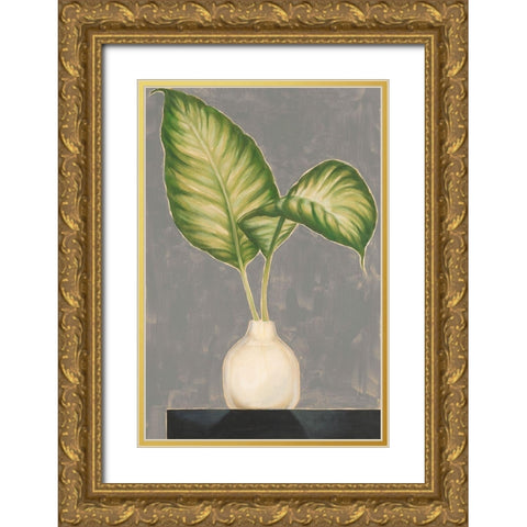 Frond in Vase IV Gold Ornate Wood Framed Art Print with Double Matting by Goldberger, Jennifer