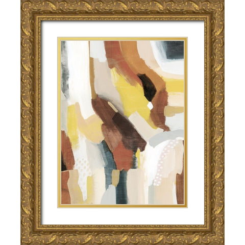 Mud and Daisies I Gold Ornate Wood Framed Art Print with Double Matting by Popp, Grace