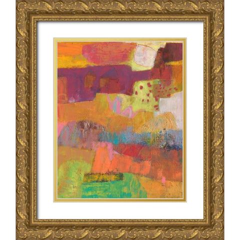 Atiptoe I Gold Ornate Wood Framed Art Print with Double Matting by Jachimiec, Sue