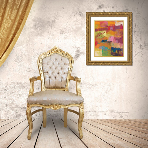 Atiptoe II Gold Ornate Wood Framed Art Print with Double Matting by Jachimiec, Sue