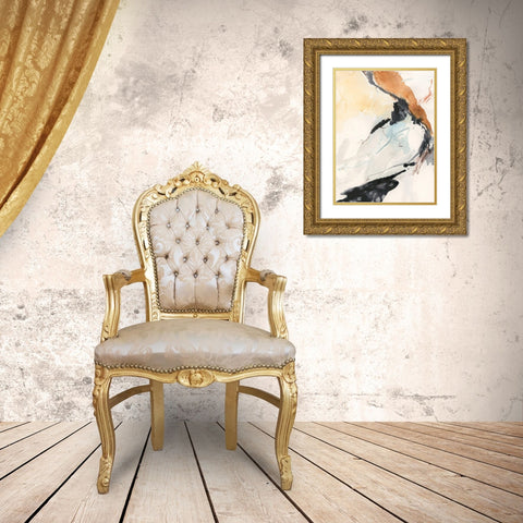 Efflux I Gold Ornate Wood Framed Art Print with Double Matting by Borges, Victoria