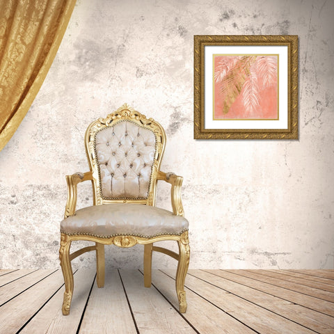 Golden Palms I Gold Ornate Wood Framed Art Print with Double Matting by Parker, Jennifer Paxton