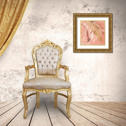 Golden Palms II Gold Ornate Wood Framed Art Print with Double Matting by Parker, Jennifer Paxton