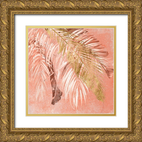 Golden Palms II Gold Ornate Wood Framed Art Print with Double Matting by Parker, Jennifer Paxton