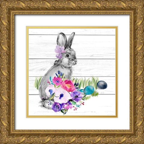 Bright Easter Bouquet I Gold Ornate Wood Framed Art Print with Double Matting by Parker, Jennifer Paxton