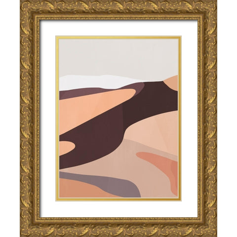 Desert Dunes IV Gold Ornate Wood Framed Art Print with Double Matting by Warren, Annie