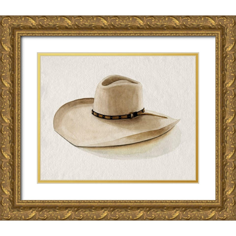 Cowboy Hat I Gold Ornate Wood Framed Art Print with Double Matting by Popp, Grace