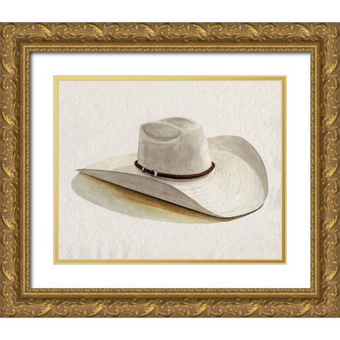 Cowboy Hat II Gold Ornate Wood Framed Art Print with Double Matting by Popp, Grace