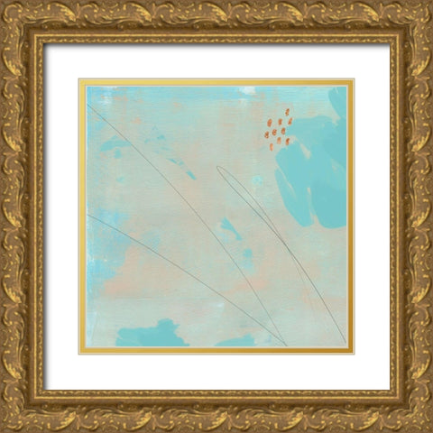 Spring Abstract I Gold Ornate Wood Framed Art Print with Double Matting by Green, Jacob