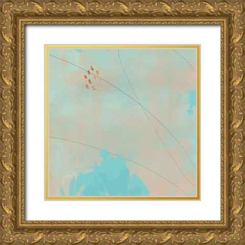 Spring Abstract II Gold Ornate Wood Framed Art Print with Double Matting by Green, Jacob