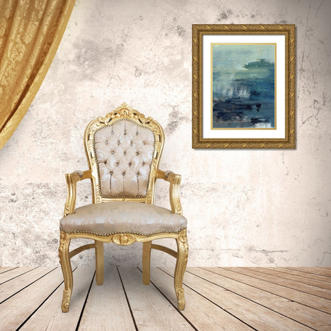 Morning Lake Mist II Gold Ornate Wood Framed Art Print with Double Matting by Parker, Jennifer Paxton