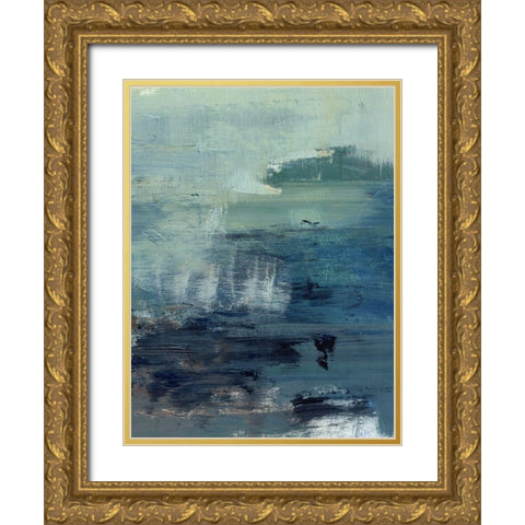 Morning Lake Mist II Gold Ornate Wood Framed Art Print with Double Matting by Parker, Jennifer Paxton