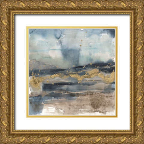 Golden Light on the Horizon I Gold Ornate Wood Framed Art Print with Double Matting by Goldberger, Jennifer