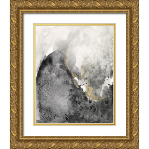 Ebony and Gold I Gold Ornate Wood Framed Art Print with Double Matting by Goldberger, Jennifer