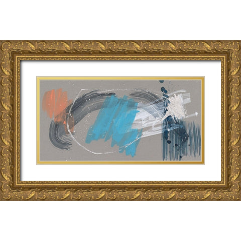 Whimsical Marks II Gold Ornate Wood Framed Art Print with Double Matting by Goldberger, Jennifer