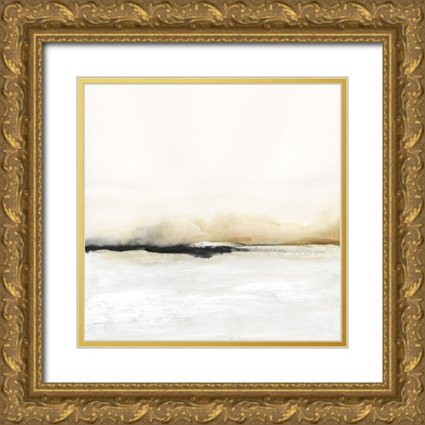 Floating Cinder I Gold Ornate Wood Framed Art Print with Double Matting by Barnes, Victoria