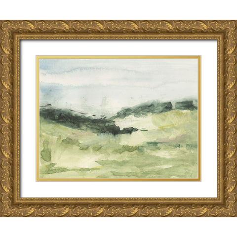 Hill Scramble II Gold Ornate Wood Framed Art Print with Double Matting by Barnes, Victoria