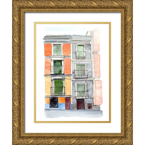 Settling In II Gold Ornate Wood Framed Art Print with Double Matting by Parker, Jennifer Paxton