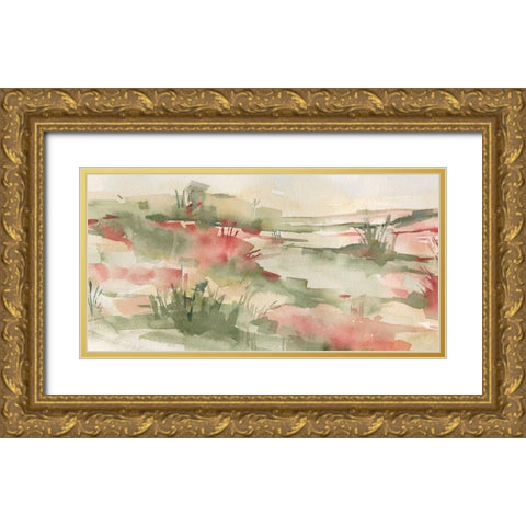 Rust Grasslands I Gold Ornate Wood Framed Art Print with Double Matting by Caroline, Emma