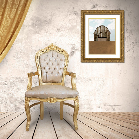 A Barns Portrait I Gold Ornate Wood Framed Art Print with Double Matting by Wang, Melissa