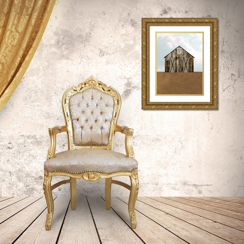 A Barns Portrait III Gold Ornate Wood Framed Art Print with Double Matting by Wang, Melissa