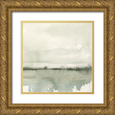 Winter Reflections II Gold Ornate Wood Framed Art Print with Double Matting by Caroline, Emma