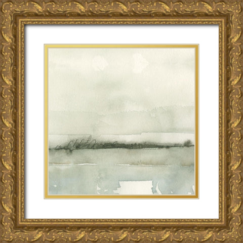 Winter Reflections III Gold Ornate Wood Framed Art Print with Double Matting by Caroline, Emma