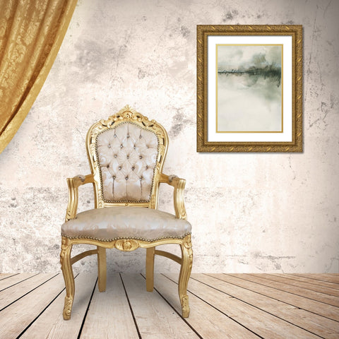 Scripted Landscape I Gold Ornate Wood Framed Art Print with Double Matting by Caroline, Emma