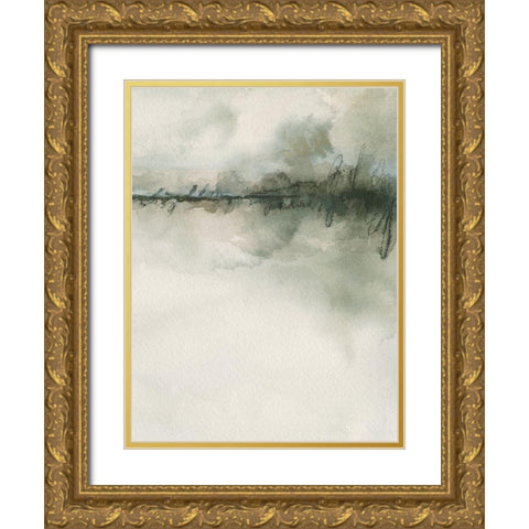 Scripted Landscape I Gold Ornate Wood Framed Art Print with Double Matting by Caroline, Emma